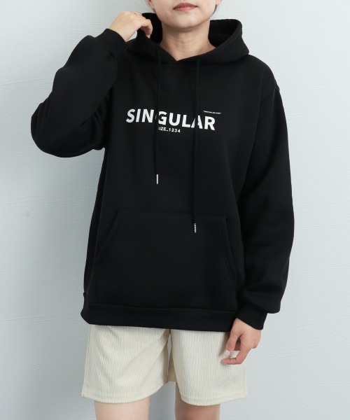 Miniministore(ミニミニストア)の「裏起毛 パーカー ルーズフーディー 秋冬(パーカー・レディース・ブラック/ホワイト/グレー・フリー)」の20枚目の写真