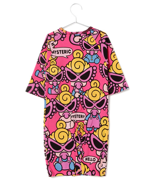 HYSTERIC MINI（ヒステリックミニ）の「BABY HELLO HYSTERIC MINI 総柄 2WAYロンパース（ロンパース・キッズ・ピンク系その他・FREE）」の8枚目の写真