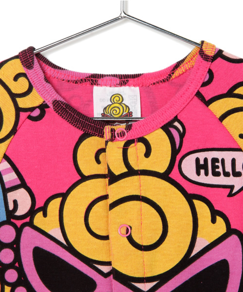 HYSTERIC MINI（ヒステリックミニ）の「BABY HELLO HYSTERIC MINI 総柄 2WAYロンパース（ロンパース・キッズ・ピンク系その他・FREE）」の7枚目の写真