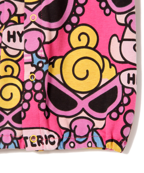 HYSTERIC MINI（ヒステリックミニ）の「BABY HELLO HYSTERIC MINI 総柄 2WAYロンパース（ロンパース・キッズ・ピンク系その他・FREE）」の5枚目の写真