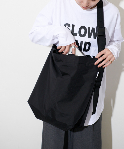Drifter（ドリフター）の「《WEB限定》【Drifter/ドリフター】PLAIN SHOULDER BAG：ショルダーバッグ（ショルダーバッグ・レディース・ホワイト/ブラック・FREE）」の2枚目の写真