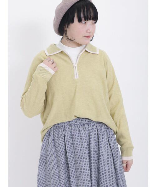 Samansa Mos2（サマンサ モスモス）の「◎ハーフジップニットトップス