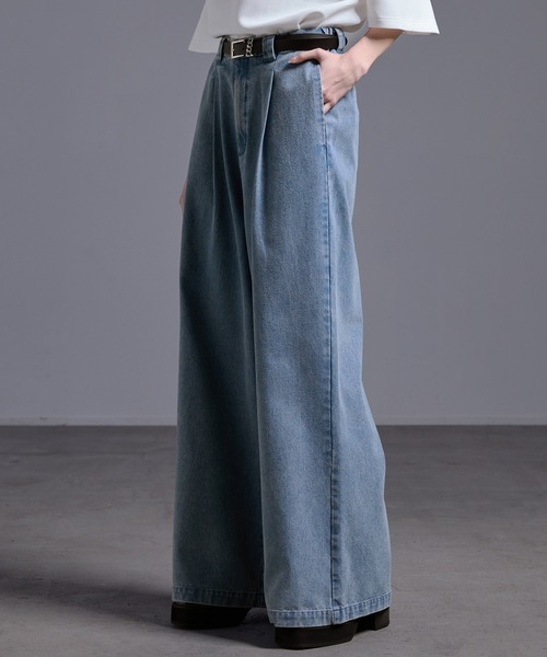 Loose/ルース（ルース）の「ヴィンテージ ワイドバギーデニムパンツ【セットアップ対応】（デニムパンツ・メンズ・サックスブルー/グレー/ダークブルー/ブラック・L/M/S/XS）」の13枚目の写真