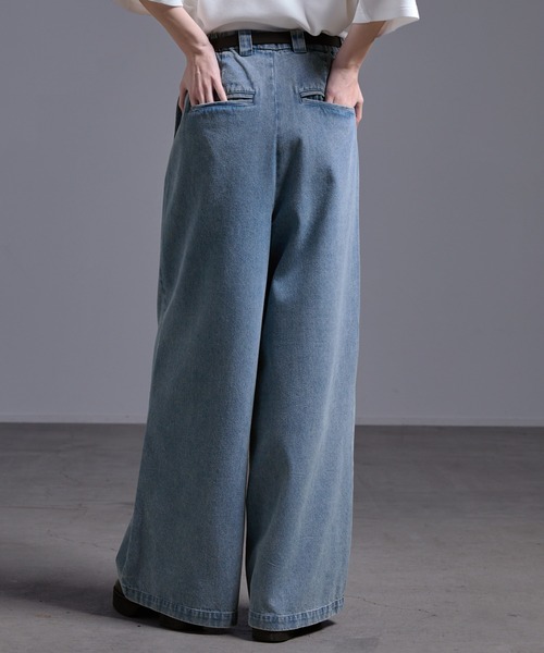 Loose/ルース（ルース）の「ヴィンテージ ワイドバギーデニムパンツ【セットアップ対応】（デニムパンツ・メンズ・サックスブルー/グレー/ダークブルー/ブラック・L/M/S/XS）」の15枚目の写真
