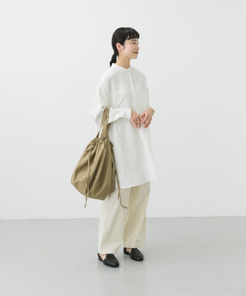 かぐれ（カグレ）の「リネンチュニックシャツ（Tシャツ/カットソー