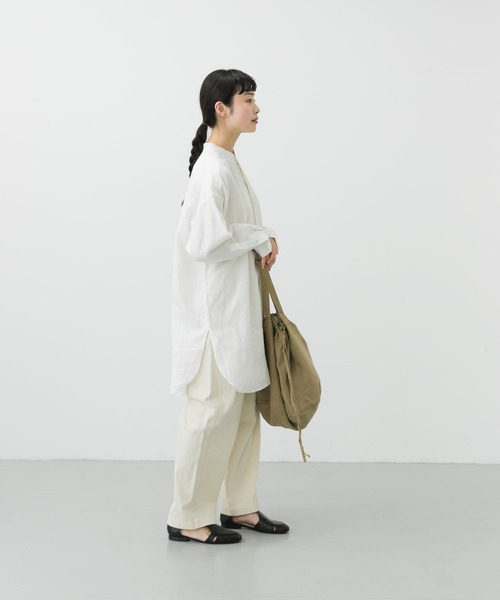 かぐれ（カグレ）の「リネンチュニックシャツ（Tシャツ/カットソー