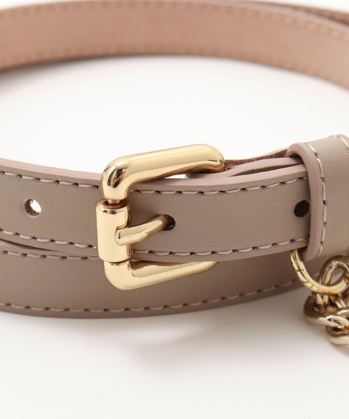 NOLLEY’S（ノーリーズ）の「【LEFIJE/レフィエ】チェーン付きベルト（ベルト・レディース・ブラック/グレイッシュベージュ・FREE）」の7枚目の写真