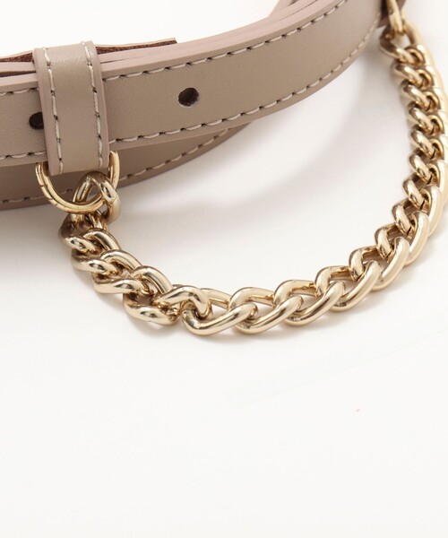 NOLLEY’S（ノーリーズ）の「【LEFIJE/レフィエ】チェーン付きベルト（ベルト・レディース・ブラック/グレイッシュベージュ・FREE）」の8枚目の写真