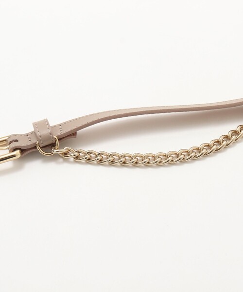 NOLLEY’S（ノーリーズ）の「【LEFIJE/レフィエ】チェーン付きベルト（ベルト・レディース・ブラック/グレイッシュベージュ・FREE）」の10枚目の写真