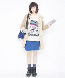 X-girl | FAUX SHEARLING DUFFLE COAT(ダッフルコート)