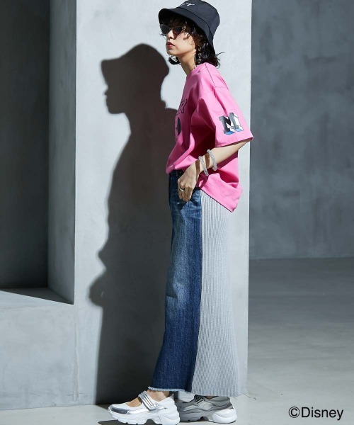 Disney（ディズニー）の「ディズニー ミッキーマウス/綿100％フェイスプリントＴシャツ ＜大きいサイズ有＞GEVS.（Tシャツ/カットソー・レディース・ピンク/ブラック/オフホワイト・M/L/LL/3L/4L/5L）」の17枚目の写真