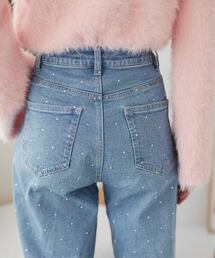 KOBE LETTUCE | ラインストーンワイドデニムパンツ(デニムパンツ)