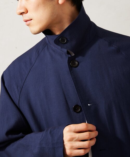 JOURNAL STANDARD relume（ジャーナルスタンダード　レリューム）の「NORTHERN LINEN スプリングバルマカーンコート（ステンカラーコート・メンズ・ベージュ/ネイビー・MEDIUM/LARGE）」の21枚目の写真