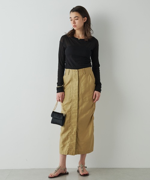 新品タグ付き Whim Gazette 25SS サテンタイトスカート 現行 新品タグ付き Whim Gazette 25SS サテンタイトスカート 現行