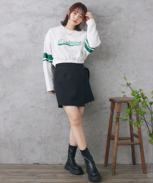 RETRO GIRL(レトロガール)の「スポーツカジュアルトレーナー(Tシャツ/カットソー・レディース・グリーン/ブラック/オフホワイト・FREE)」の13枚目の写真