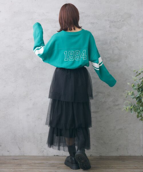 RETRO GIRL(レトロガール)の「スポーツカジュアルトレーナー(Tシャツ/カットソー・レディース・グリーン/ブラック/オフホワイト・FREE)」の18枚目の写真