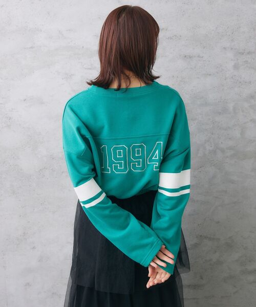 RETRO GIRL(レトロガール)の「スポーツカジュアルトレーナー(Tシャツ/カットソー・レディース・グリーン/ブラック/オフホワイト・FREE)」の22枚目の写真