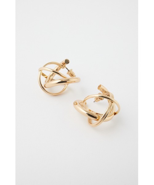 MOUSSY（マウジー）の「OVERLAPPING CIRCLES ピアス（ピアス（両耳用）・レディース・シルバー/ゴールド・FREE）」の4枚目の写真