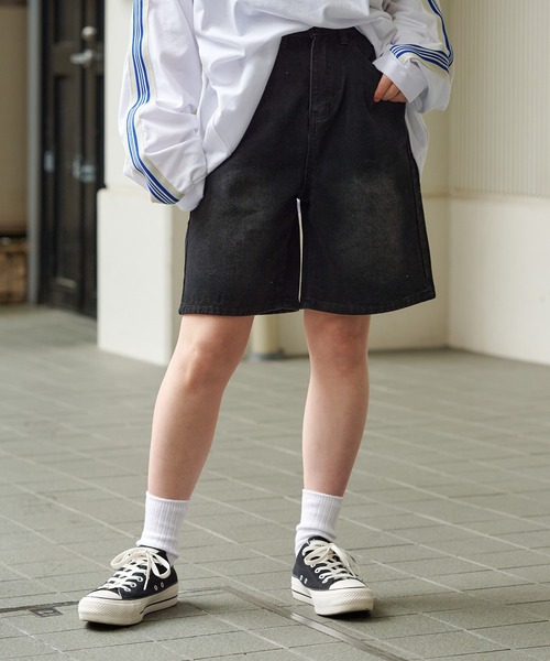 SPINNS（スピンズ）の「デニムハーフパンツ バミューダパンツ