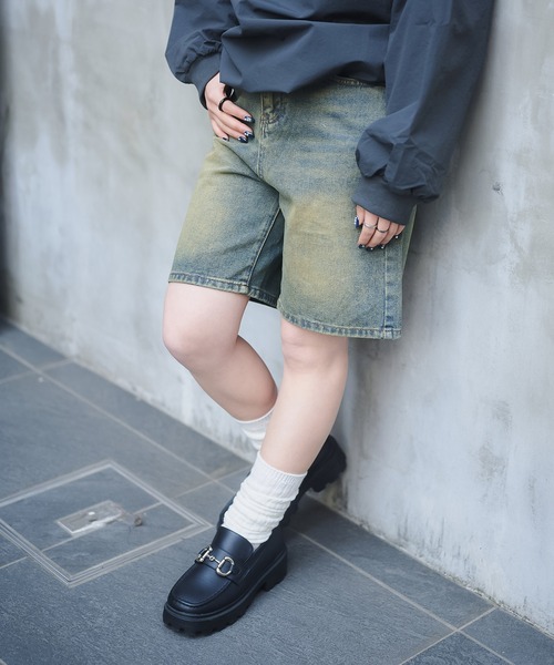 SPINNS（スピンズ）の「デニムハーフパンツ バミューダパンツ