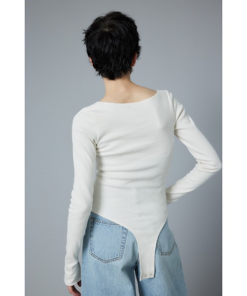 HeRIN.CYE（ヘリンドットサイ）の「Round neck tops　ラウンドネックトップス（Tシャツ/カットソー・レディース・ホワイト/ブラック/ベージュ・FREE）」の7枚目の写真