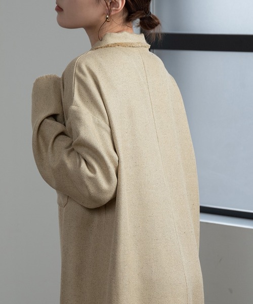 lawgy（ラウジー）の「mix fringe half zip op / ミックスフリンジハーフジップワンピ（ワンピース・レディース・ベージュ系その他/ホワイト系その他・FREE）」の12枚目の写真