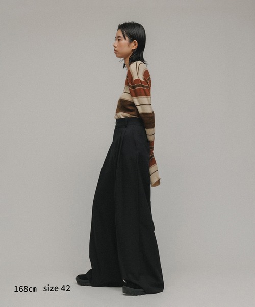 M TO R（ムウトアール）の「［PANTS］NEW SUSTAINABLE PANTS WPOCKET（その他パンツ・レディース・チャコールグレー/ブラック/ベージュ・38/40/42）」の4枚目の写真