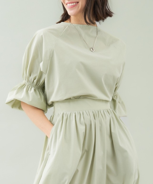 abahouse mavie（アバハウスマヴィ）の「ナイロンストレッチプルオーバー（シャツ/ブラウス・レディース・チャコールグレー/ホワイト/セージグリーン・フリー）」の10枚目の写真