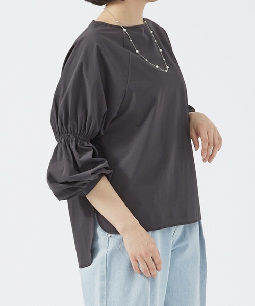 abahouse mavie（アバハウスマヴィ）の「ナイロンストレッチプルオーバー（シャツ/ブラウス・レディース・チャコールグレー/ホワイト/セージグリーン・フリー）」の16枚目の写真