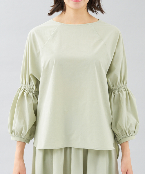 abahouse mavie（アバハウスマヴィ）の「ナイロンストレッチプルオーバー（シャツ/ブラウス・レディース・チャコールグレー/ホワイト/セージグリーン・フリー）」の18枚目の写真