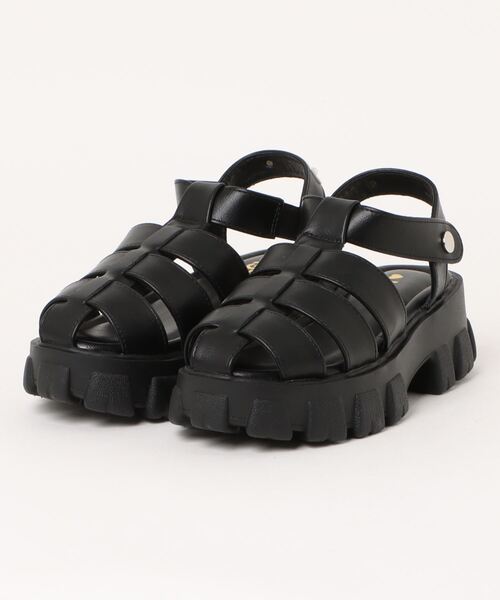 algy(アルジー)の「(ALGY) 厚底 グルカサンダル(サンダル・キッズ・ホワイト/ブラック・22.5cm/23.5cm/23.0cm/24.0cm)」の2枚目の写真