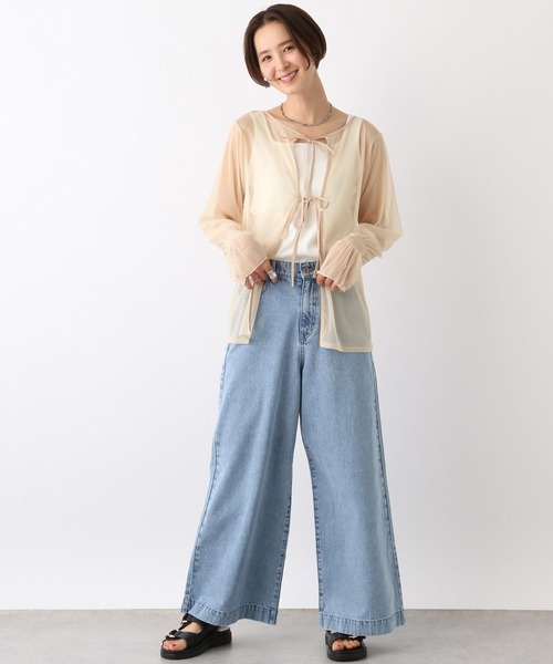 LEPSIM（レプシィム）の「2WAYチュールシャーリング　109015（シャツ/ブラウス・レディース・ブルー/ブラック/ベージュ系その他・FREE）」の11枚目の写真