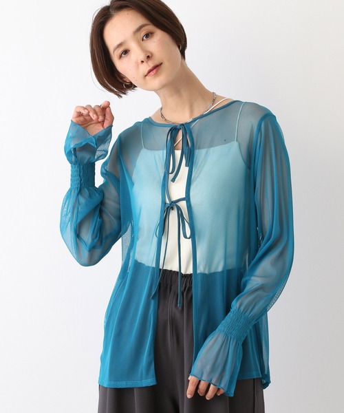 LEPSIM（レプシィム）の「2WAYチュールシャーリング　109015（シャツ/ブラウス・レディース・ブルー/ブラック/ベージュ系その他・FREE）」の17枚目の写真