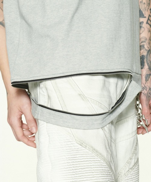 LIBERE(リベーレ)の「【LIBERE】ZIP SLEEVELESS TOP(タンクトップ・メンズ・グレー/ホワイト・L/M/S)」の20枚目の写真