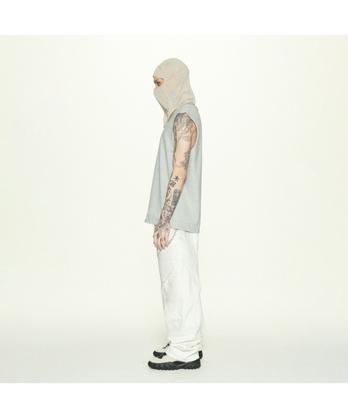 LIBERE(リベーレ)の「【LIBERE】ZIP SLEEVELESS TOP(タンクトップ・メンズ・グレー/ホワイト・L/M/S)」の17枚目の写真
