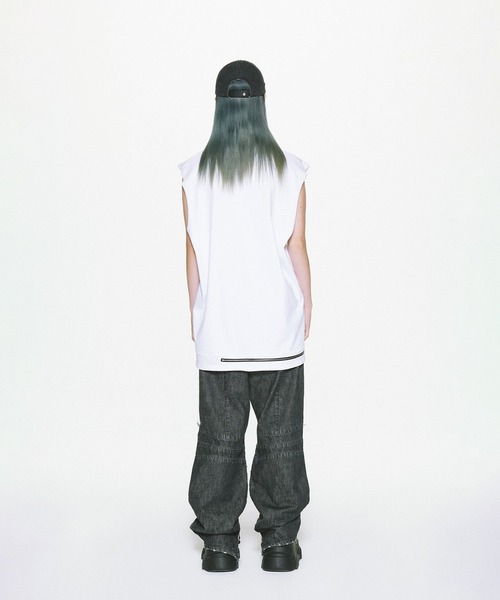 LIBERE(リベーレ)の「【LIBERE】ZIP SLEEVELESS TOP(タンクトップ・メンズ・グレー/ホワイト・L/M/S)」の7枚目の写真