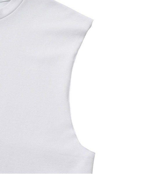 LIBERE(リベーレ)の「【LIBERE】ZIP SLEEVELESS TOP(タンクトップ・メンズ・グレー/ホワイト・L/M/S)」の8枚目の写真