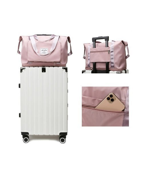 折りたたみボストンバッグ キャリーオンバッグ トラベルバッグ拡張