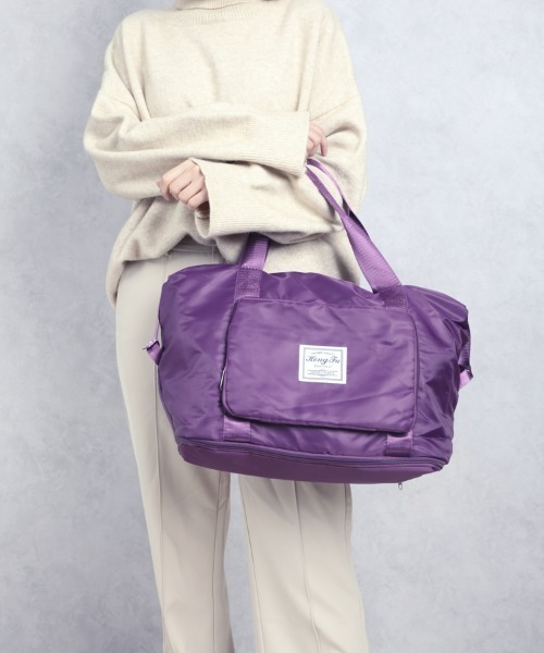 折りたたみボストンバッグ キャリーオンバッグ トラベルバッグ拡張