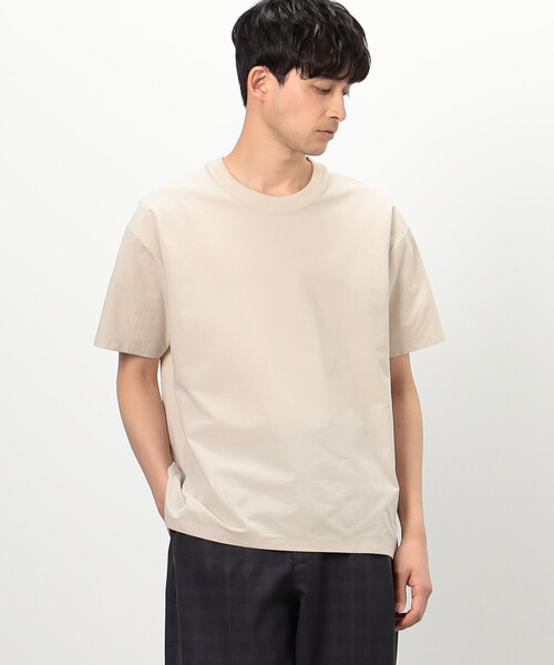 COMME CA COMMUNE(コムサコミューン)の「梨地ジョーゼット ガムストレッチ Tシャツ(Tシャツ/カットソー・メンズ・アイボリー/グリーン系その他/ブラック・MEDIUM/LARGE)」の8枚目の写真