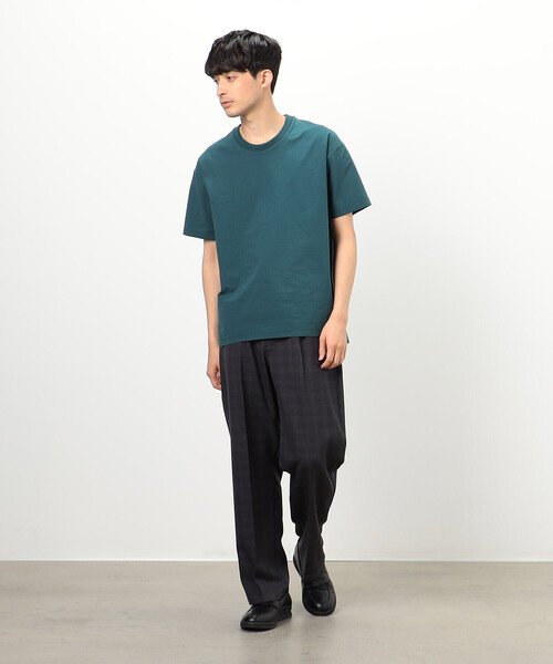 COMME CA COMMUNE(コムサコミューン)の「梨地ジョーゼット ガムストレッチ Tシャツ(Tシャツ/カットソー・メンズ・アイボリー/グリーン系その他/ブラック・MEDIUM/LARGE)」の9枚目の写真