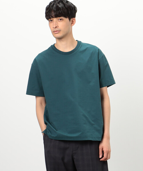 COMME CA COMMUNE(コムサコミューン)の「梨地ジョーゼット ガムストレッチ Tシャツ(Tシャツ/カットソー・メンズ・アイボリー/グリーン系その他/ブラック・MEDIUM/LARGE)」の11枚目の写真