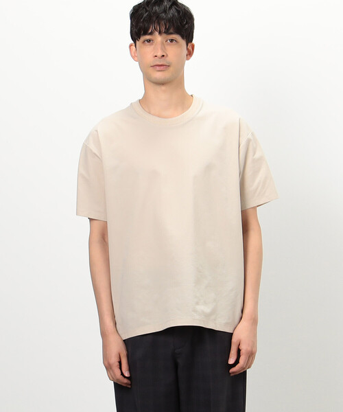 COMME CA COMMUNE(コムサコミューン)の「梨地ジョーゼット ガムストレッチ Tシャツ(Tシャツ/カットソー・メンズ・アイボリー/グリーン系その他/ブラック・MEDIUM/LARGE)」の12枚目の写真