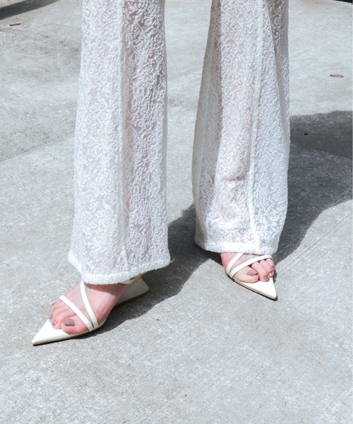 EVOL(イーボル)の「【EVOL】ポインテッドクロスベルトウエッジサンダル BW23810(サンダル・レディース・シルバー/ブラウン/アイボリー/ブラック・L/M/S)」の19枚目の写真