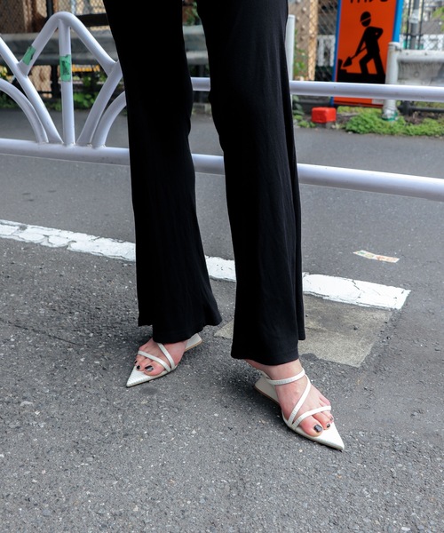 EVOL(イーボル)の「【EVOL】ポインテッドクロスベルトウエッジサンダル BW23810(サンダル・レディース・シルバー/ブラウン/アイボリー/ブラック・L/M/S)」の11枚目の写真