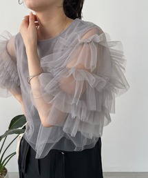 CAPRICIEUX LE'MAGE | チュールフリルT(シャツ/ブラウス)