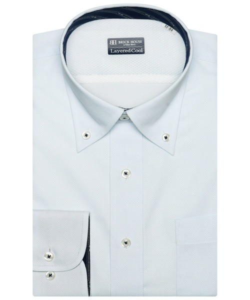 【セール】インナー付き 形態安定ノーアイロン ボタンダウン 長袖ビジネスワイシャツ（ビジネスシャツ）｜TOKYO SHIRTS（トウキョウシャツ）