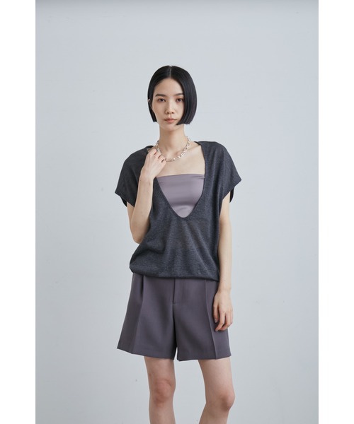 【セール】ｗａｓｈシアーメタリックＤ／ＮニットＶＥ（ニット/セーター）｜MIESROHE（ミースロエ）