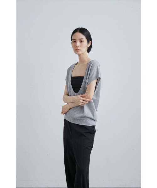 【セール】ｗａｓｈシアーメタリックＤ／ＮニットＶＥ（ニット/セーター）｜MIESROHE（ミースロエ）