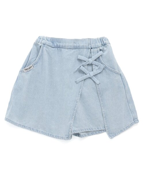 algy(アルジー)の「ラップデザインりぼんキュロット(その他パンツ・キッズ・チェック/ブラック/サックスブルー・XX-SMALL/X-SMALL/MEDIUM/SMALL)」の3枚目の写真